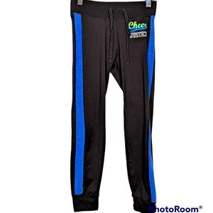 Justice Logo Girls Active Leggings Pants Tight Fit Black Size 12